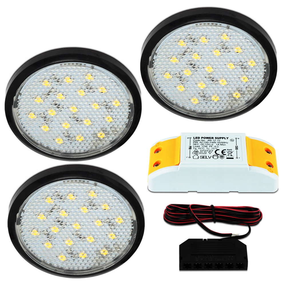 

Kpl 3X Lampa Podszafkowa Led Nad Blat Oczko Led