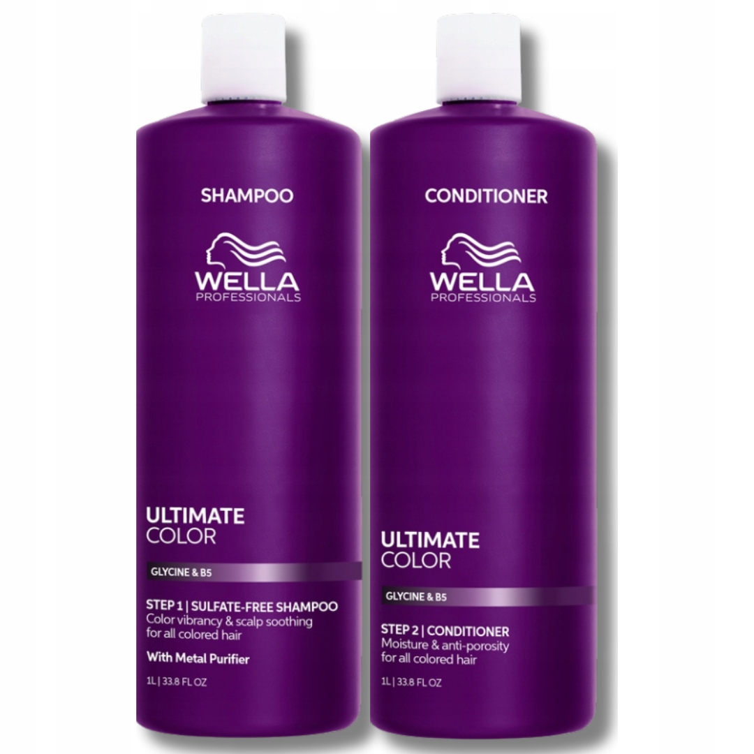 Wella Professionals Ultimate Szampon 1L i Odżywka 1L do Włosów Farbowanych