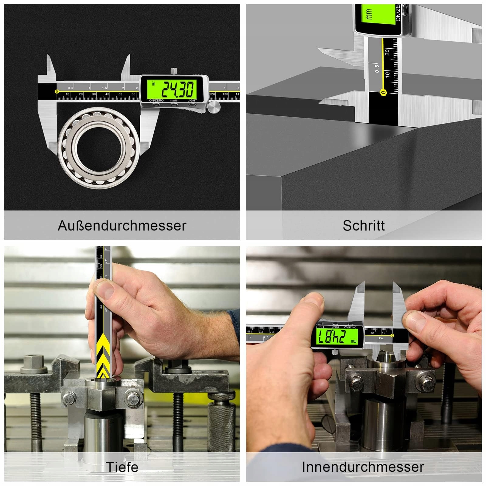 ORTHLAND Cyfrowy Suwmiarka 150mm LCD Wodoodporny Pomiar Głębokości — miniatura 5