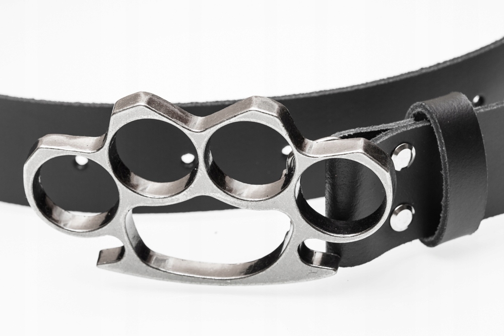 PASEK SKÓRZANY KLAMRA KASTET 115 CM Długość bez klamry 115 cm