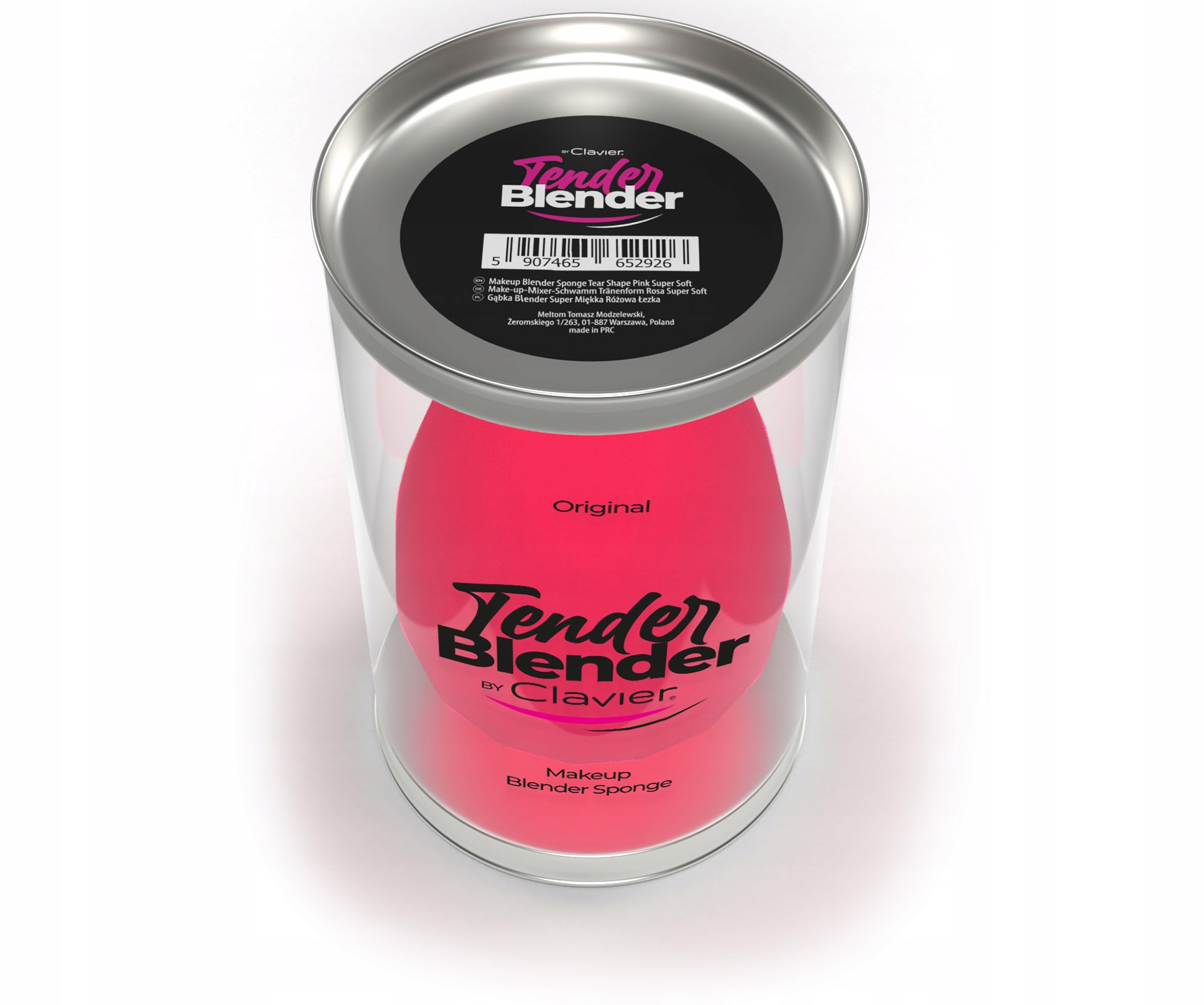 GĄBKA DO MAKIJAŻU MAKE-UP TENDER BLENDER -RÓŻOWA Marka Clavier