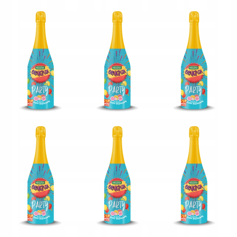 Oranżada Hellena Party o smaku gumy balonowej 20% soku 0,75l X6