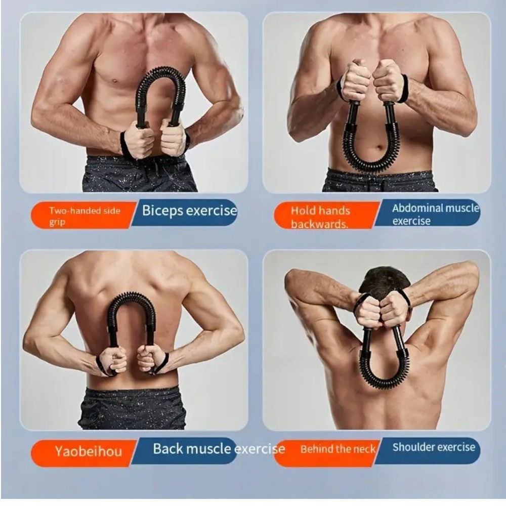 MOCNA Sprężyna do ćwiczeń RZYMSKA oporowa Ekspander sprężynowy TWISTER 50kg Długość naciągów 57 cm