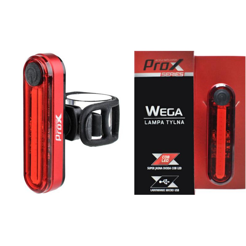 

Lampka rowerowa tylna ProX Wega Led 40lm aku Usb