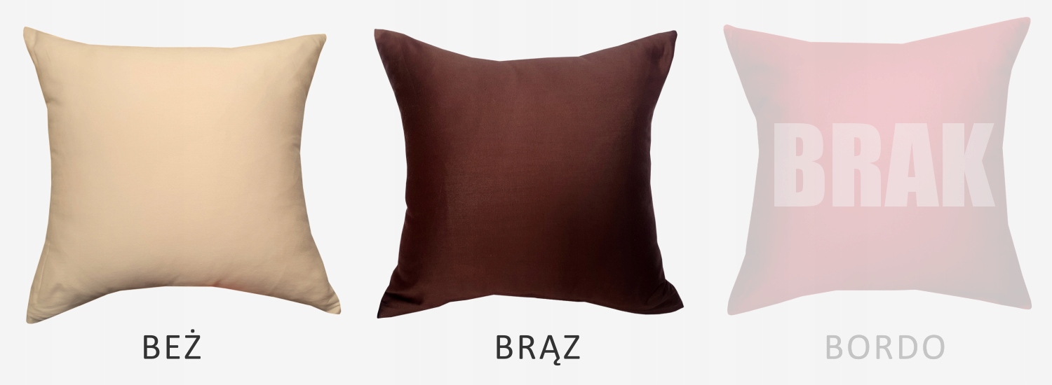 POSZEWKA SATYNOWA 40x40 NA JAŚKA 100% SATYNA BAWEŁNIANA RÓŻNE KOLORY WYBÓR Kod producenta POSZ-SAT