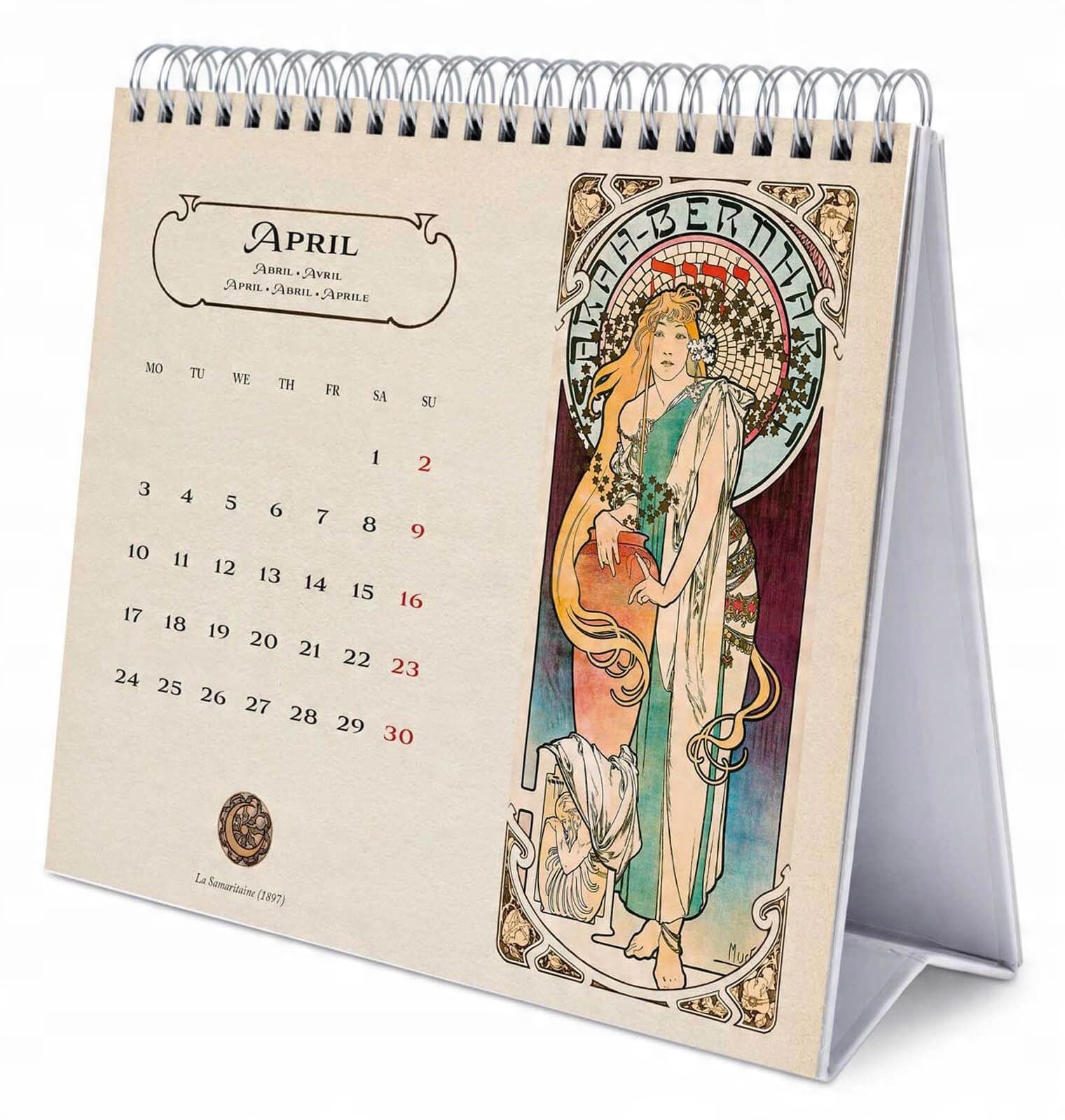 

Biurkowy kalendarz Alphonse Mucha na 2023 rok