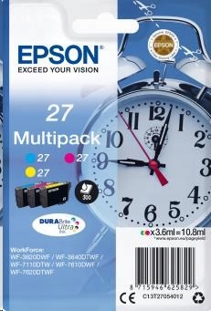 Atrament Epson Multipack 3-farebný "Budík" 27 DURABrite Ultra Ink…