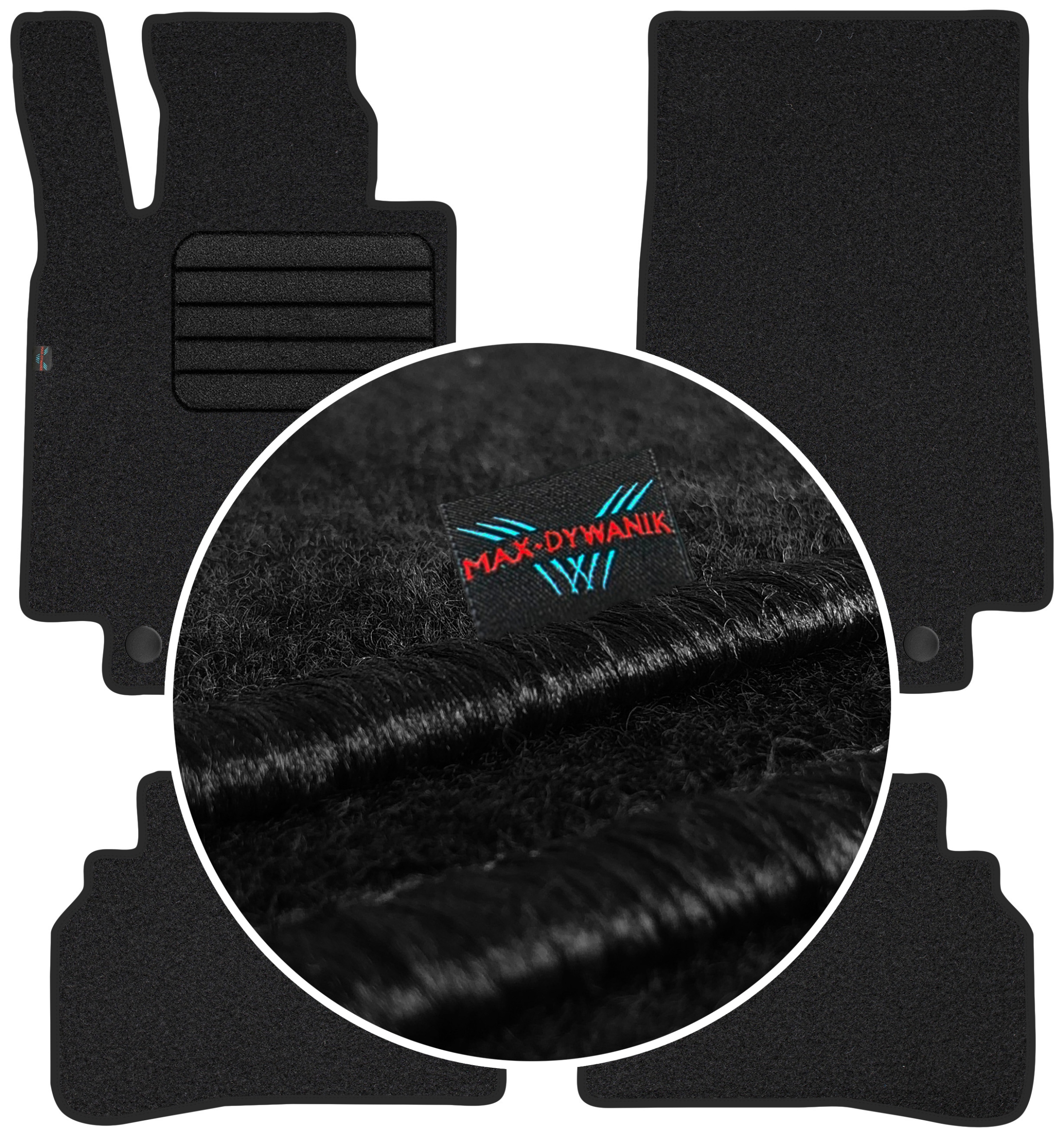 

C-Klasa W205 2013- Wycieraczki welurowe