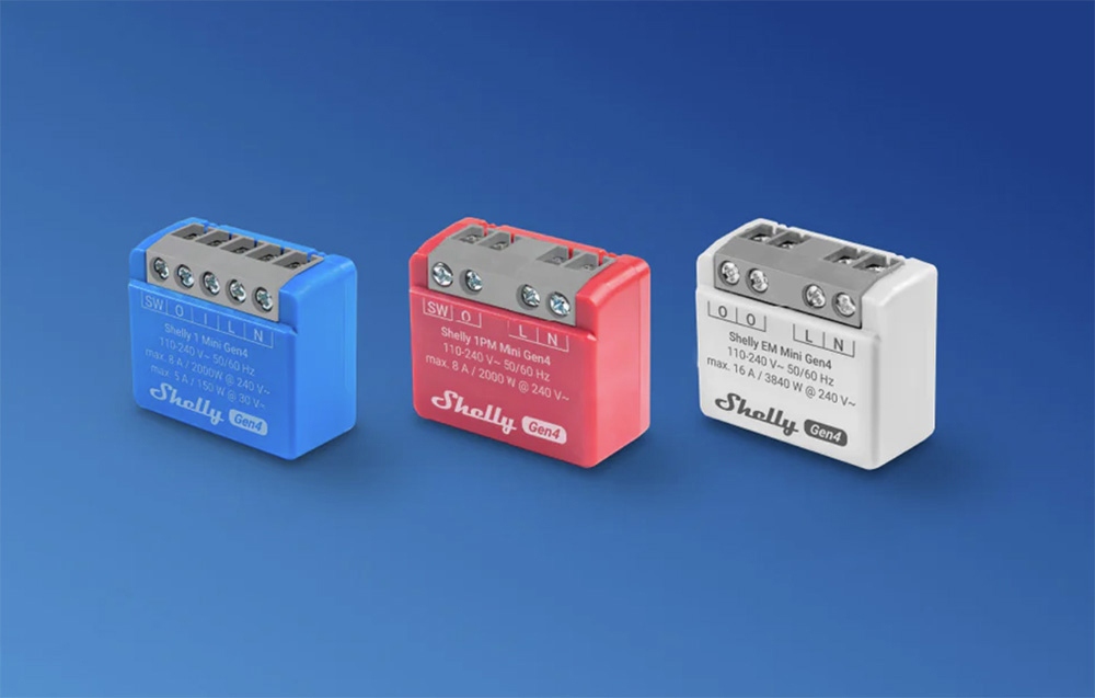 SHELLY 1 Mini Gen4 2-pack 1-kanałowy mini moduł ze stykiem bezpotencjałowym dwupak — 9