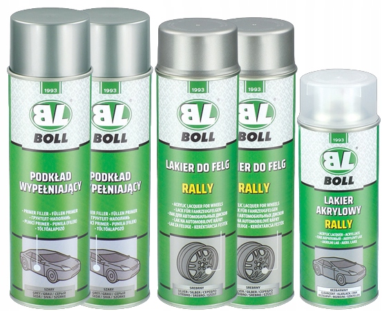 

Pełny Zestaw regeneracja felg 5spray Srebrny Boll