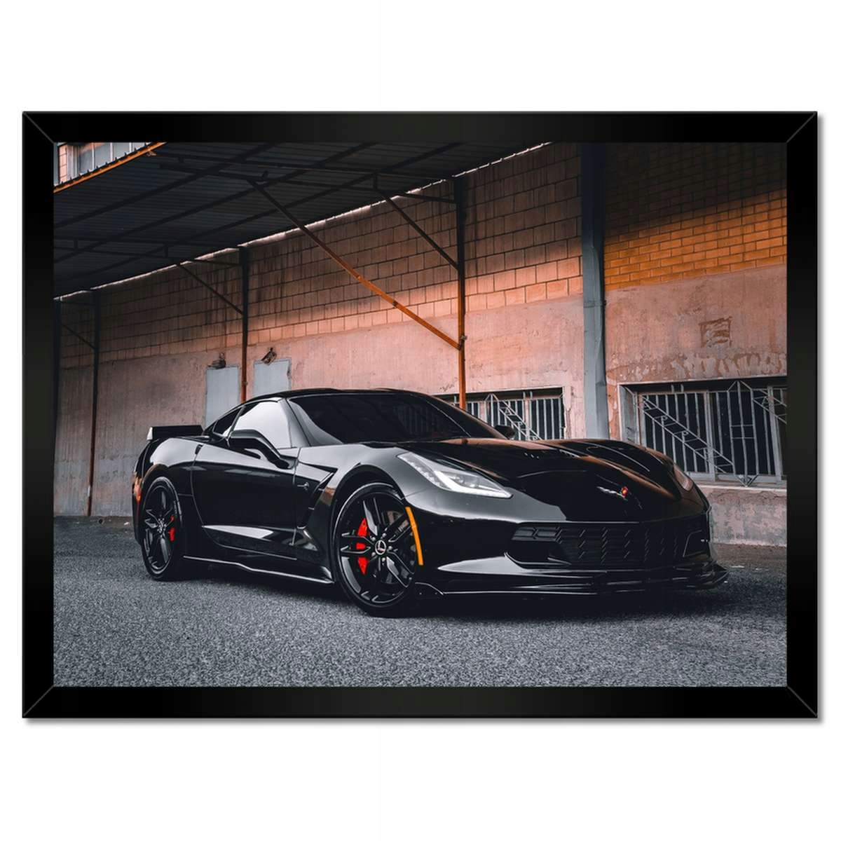Plakáty v rámu 40x30 Černý sportovní automobil