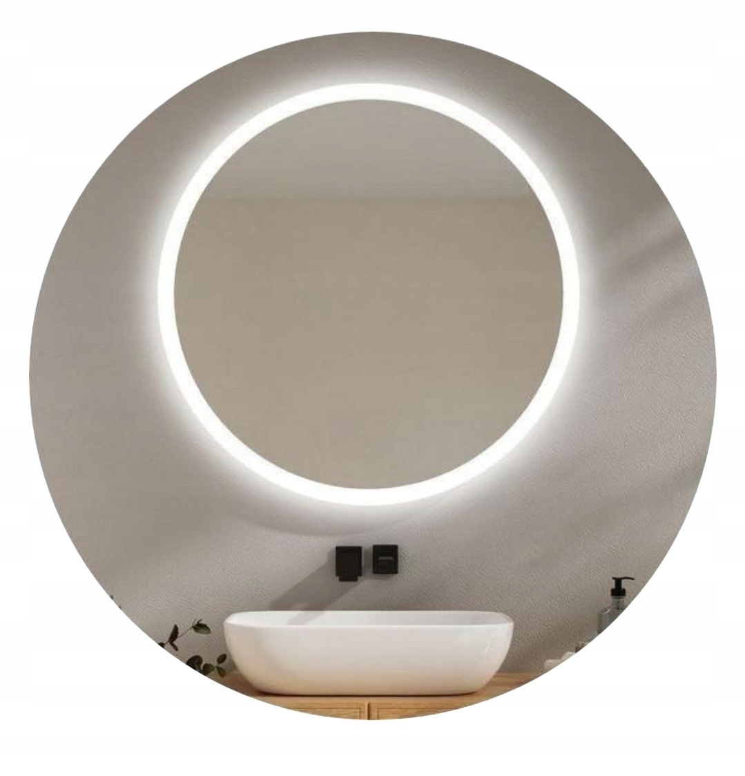 Zrcadlo Kulaté 60 cm Led Broušené Led Zrcadlo Do Koupelny