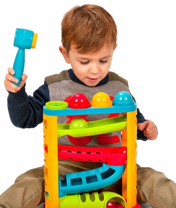 MINILAND KOLOROWA ZJEŻDŻALNIA Z PIŁECZKAMI MŁOTEK Marka Pozostałe