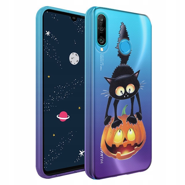 

Etui Do Huawei P30 Lite Pokrowiec Case Black Cat