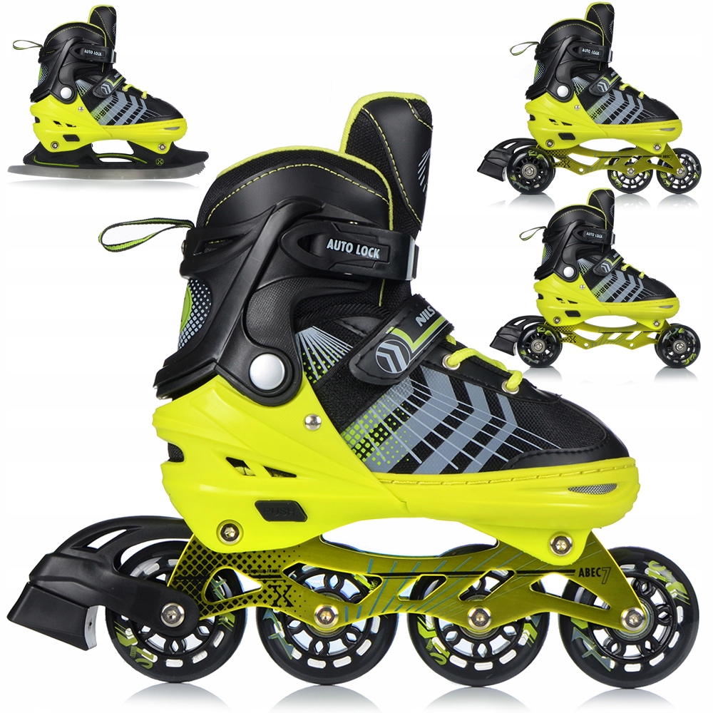 Brusle 2V1 Pro Děti Nastavitelné 4v1 Kolečkové Brusle Kaučuková Kolečka Kolečkové Brusle Brusle Na Led