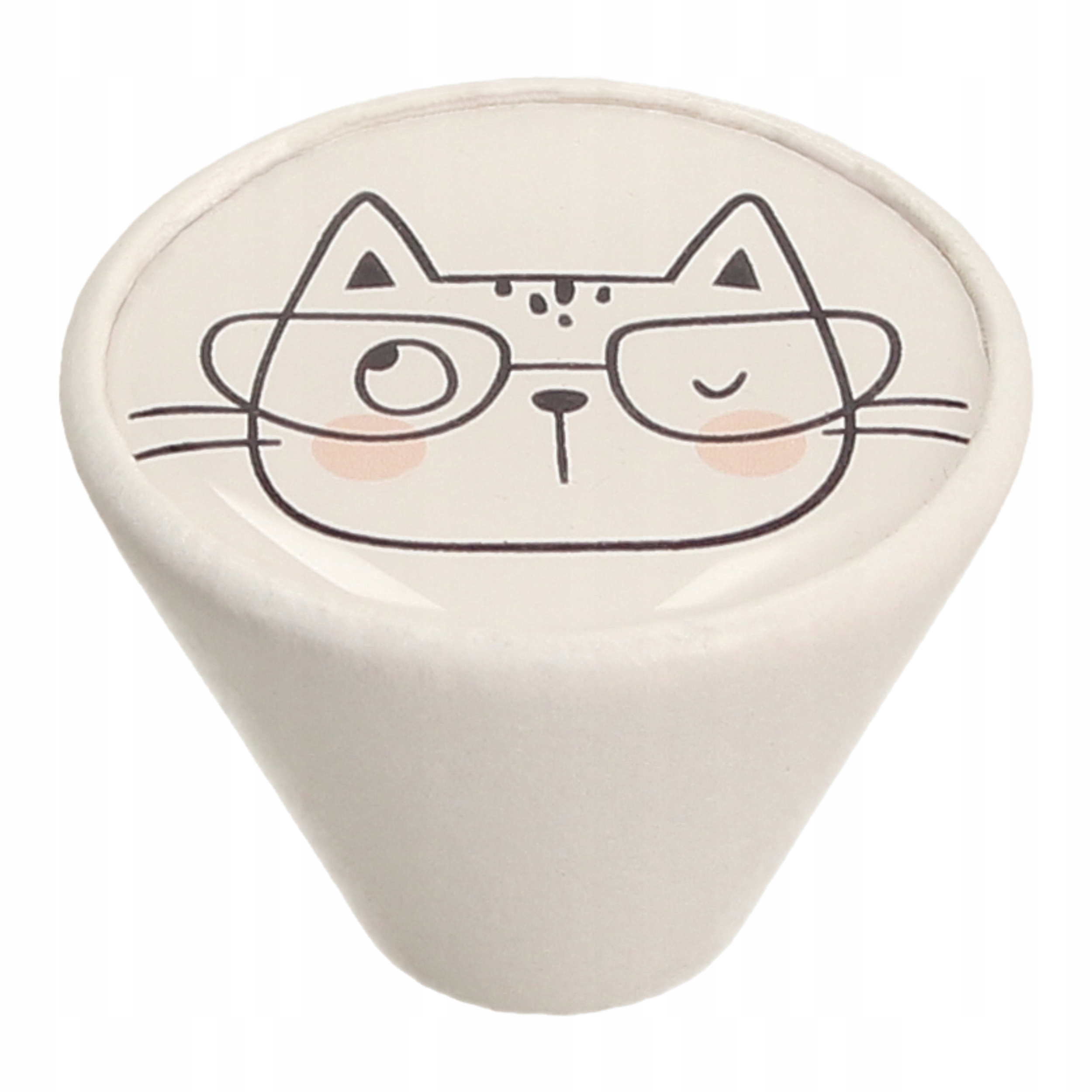 

Gałka meblowa drewniana Gamet GD09 biały kot 2