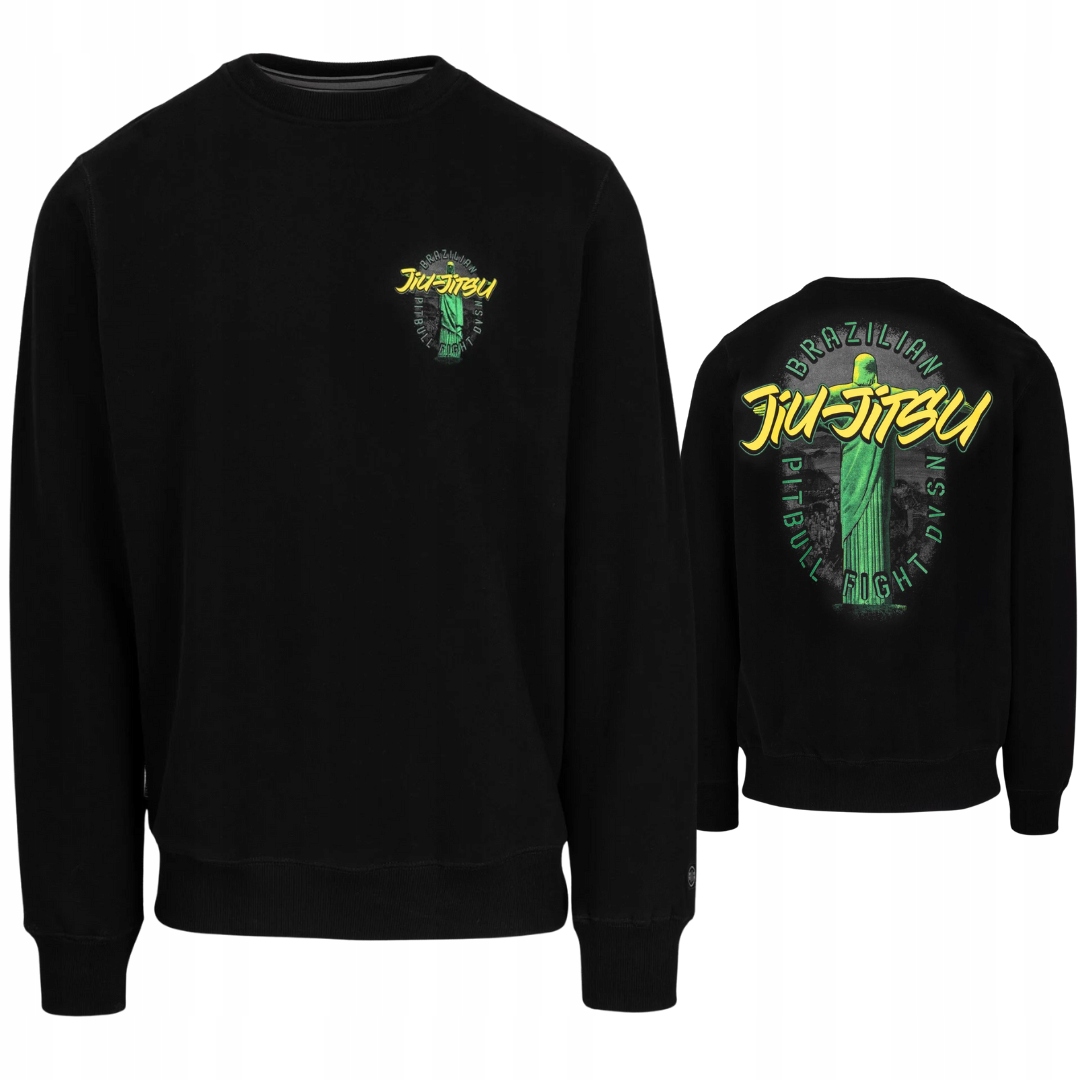 Pitbull West Coast Pánská Mikina Crewneck Bjj Fight Dvsn Černá XXL