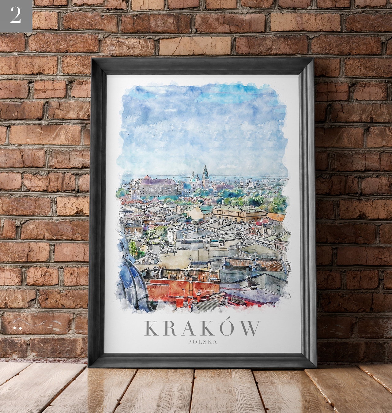 Kraków Pamiątki Plakaty Wawel Sukiennice Mapa A4 Szerokość produktu 21 cm