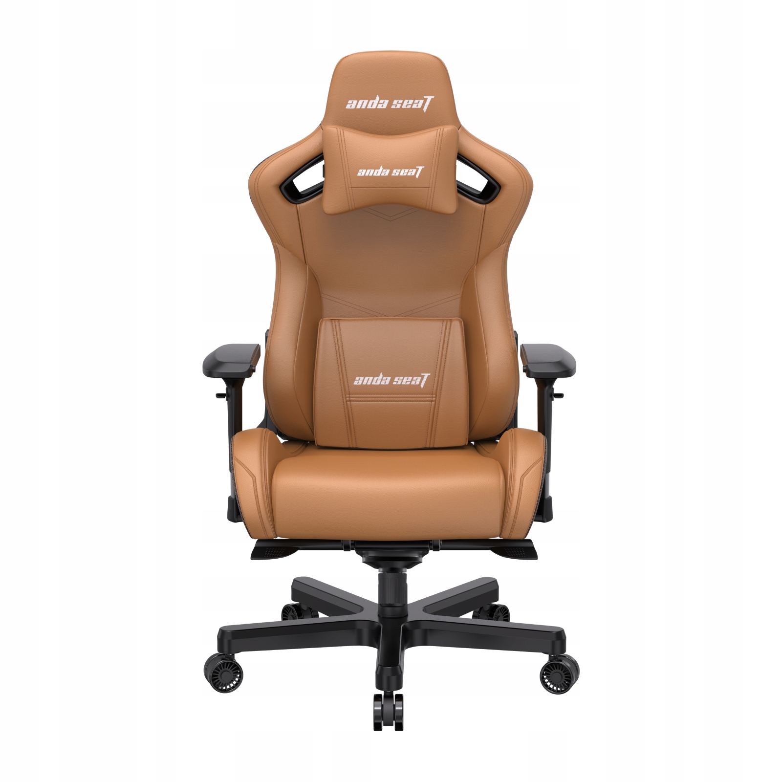 Fotel gamingowy biurowy Anda Seat Kaiser 2 XL skórzany brązowy obrotowy