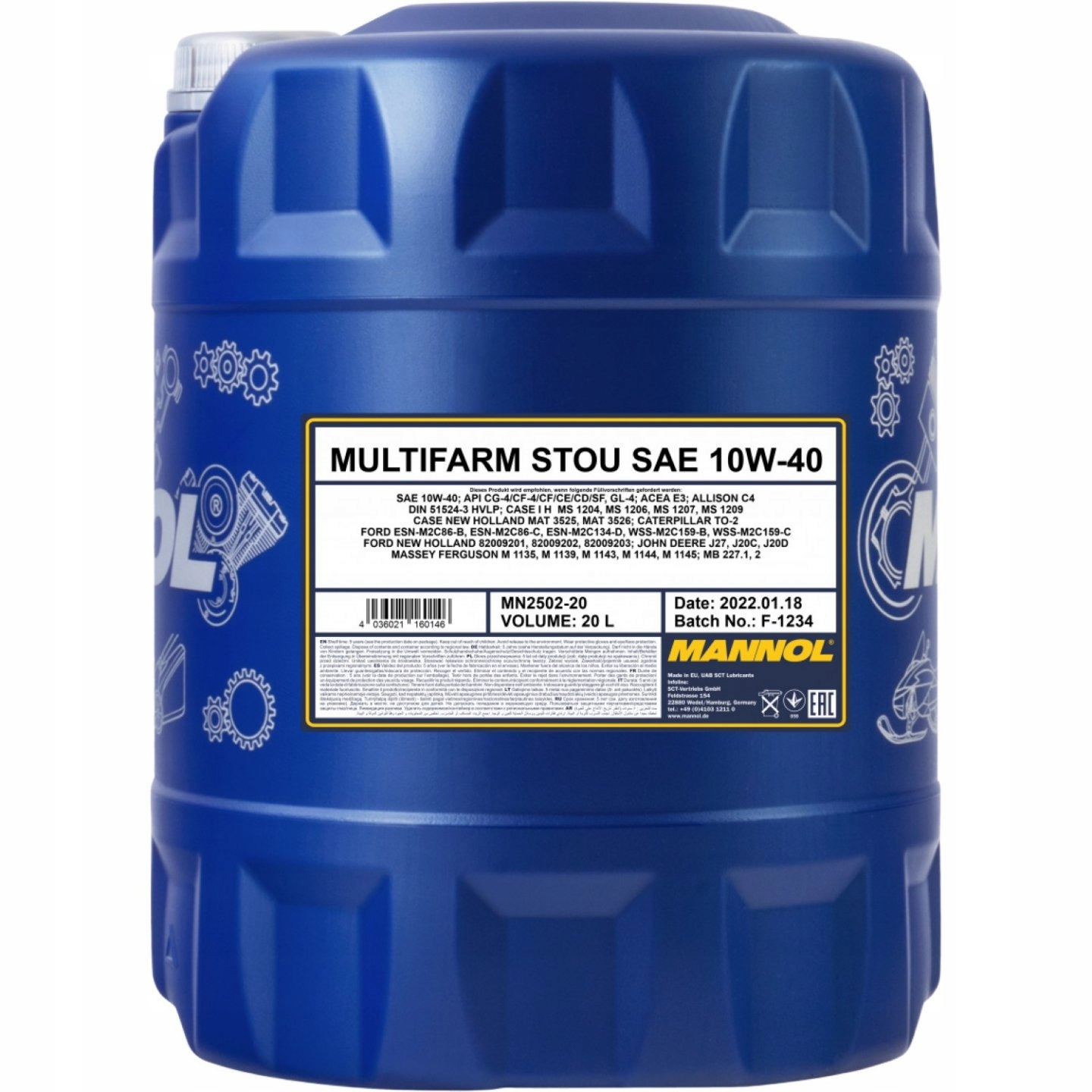 

Olej Mannol 2502 Multifarm Stou 10w40 20L