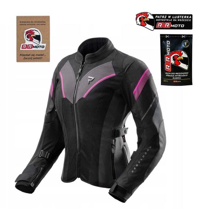 Dámská bunda Rebelhorn Hiflow V Lady Black/grey/fluo Pink růžová Bonus