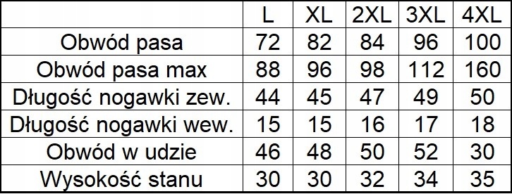 Pantalony REFORMY przeciw otarciom ud POLSKIE Rozmiar L