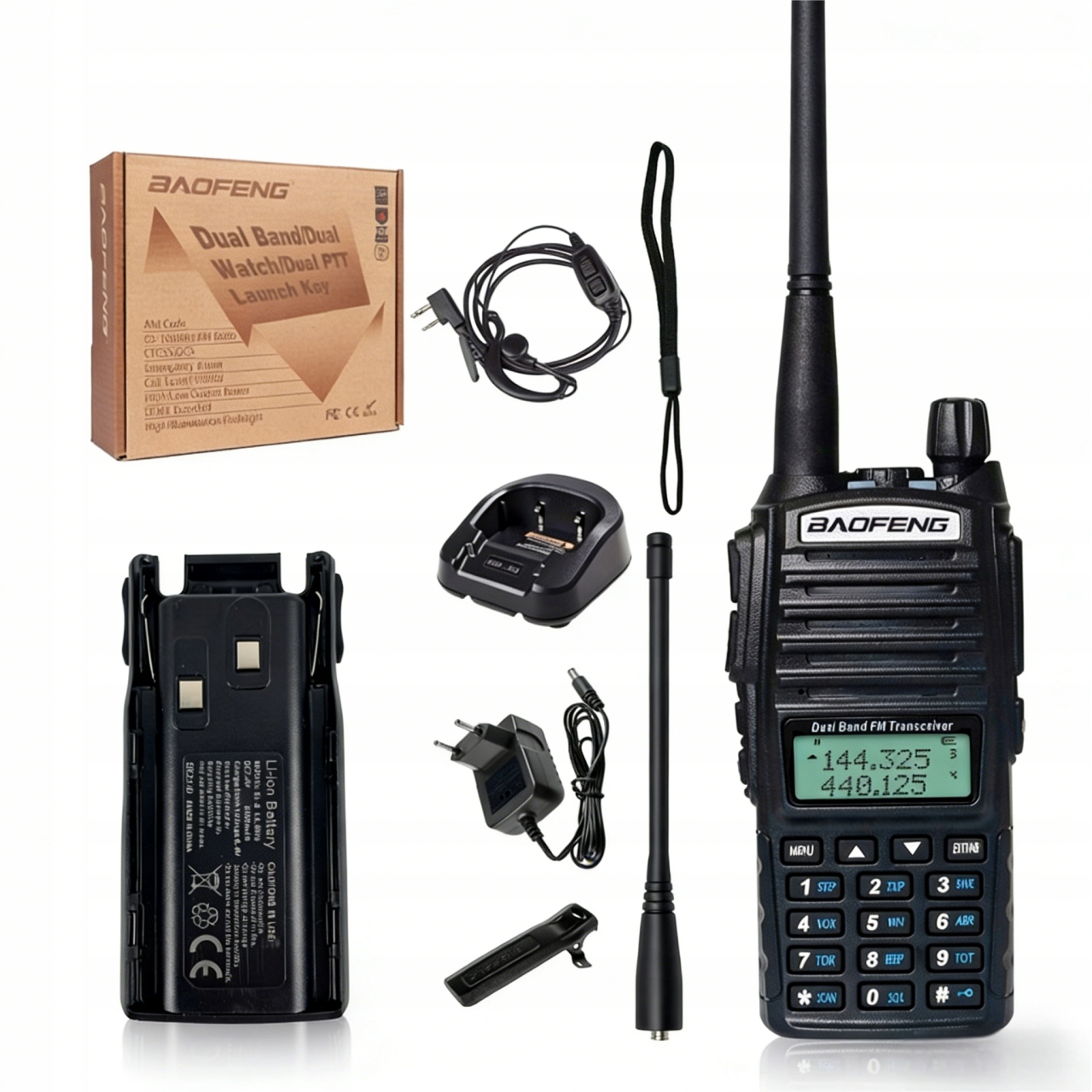 Two-Way Radio Baofeng UV-82 Eu 5W PTT-2 Pmr Radio Unlocked