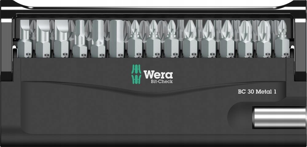 Bity s úchytem Torx, Pz, Ph, Hex Bit-Check 30 Metal 1 Wera