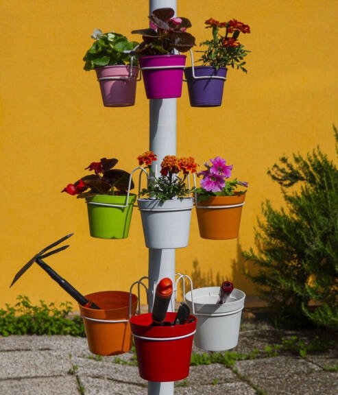 

Zestaw okrągłych doniczek wiszących O 14cm 4szt.