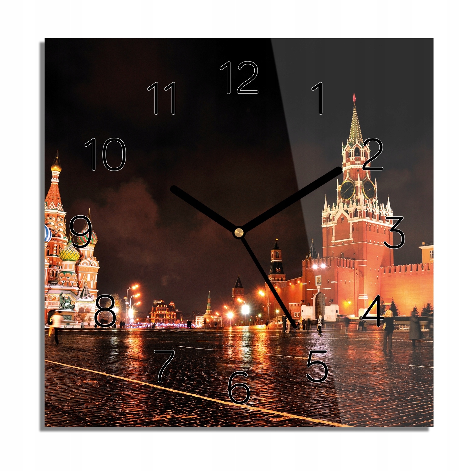 

Moskwa Kreml foto-zegar czarne cyfry 30x30 z foto