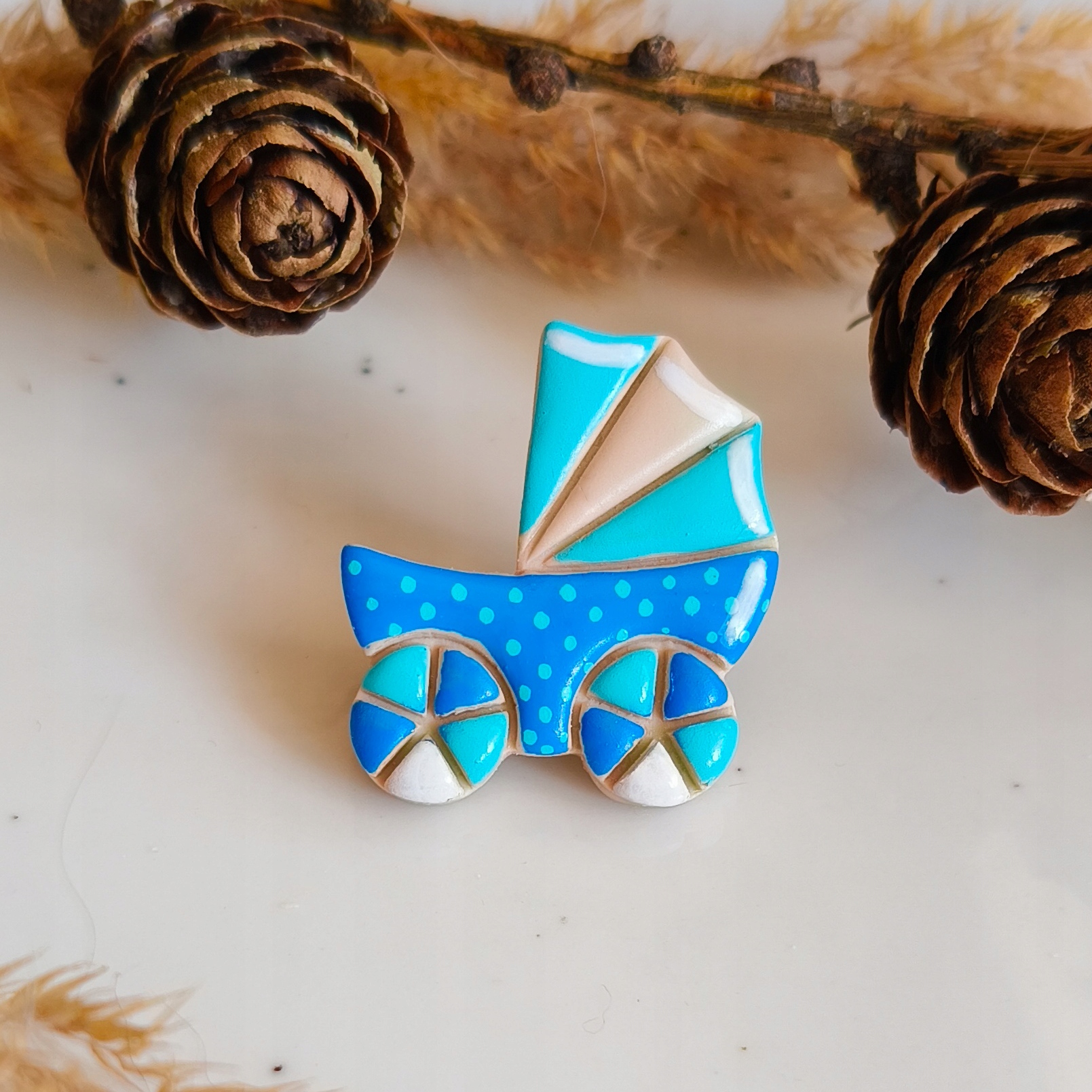 Pin kočárek akcesoria pro baby shower dárek ke křtinám, malý dárek