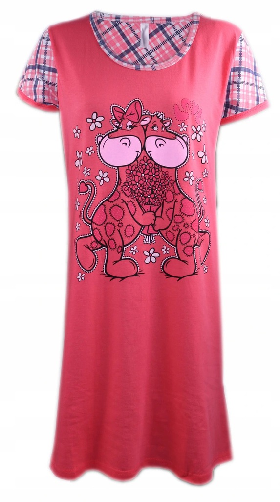 Koszula nocna damska z krótkim rękawem L