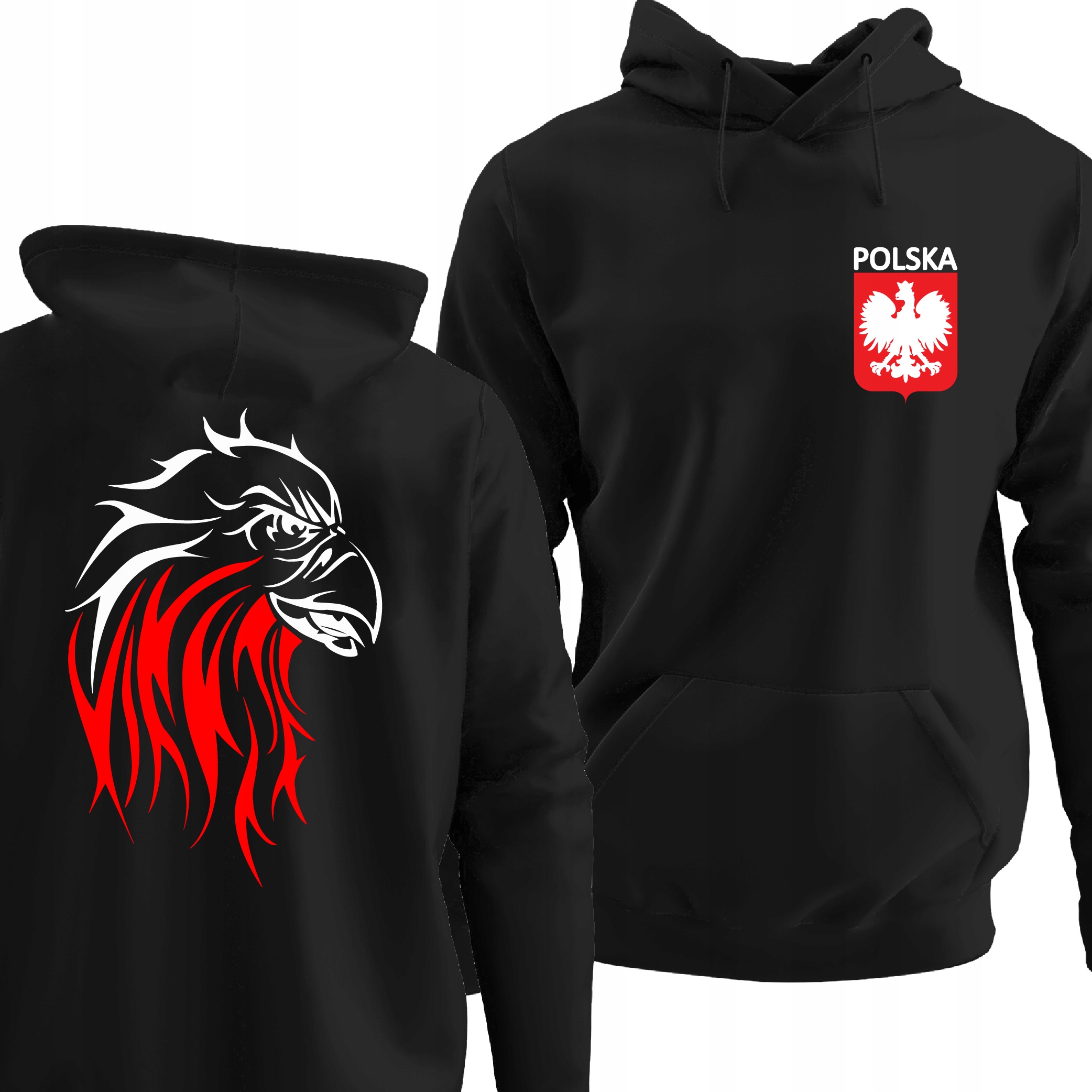 

Bluza Patriotyczna Z Kapturem Godło Orzeł Na Marsz