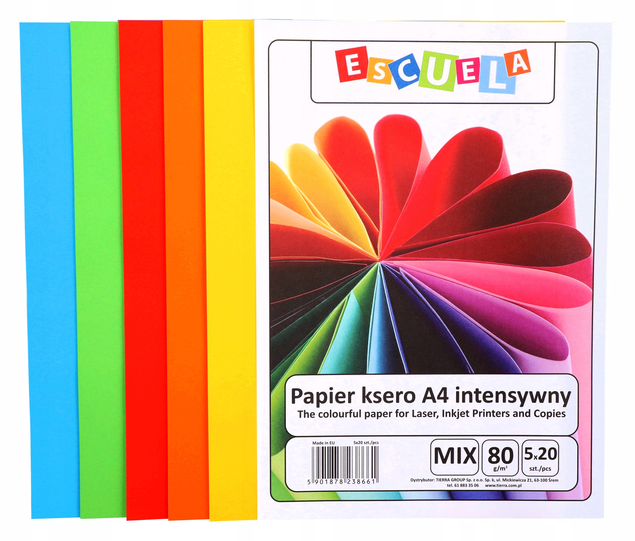 

Papier Ksero Kolorowy A4 80g MIX Origami 100 ark