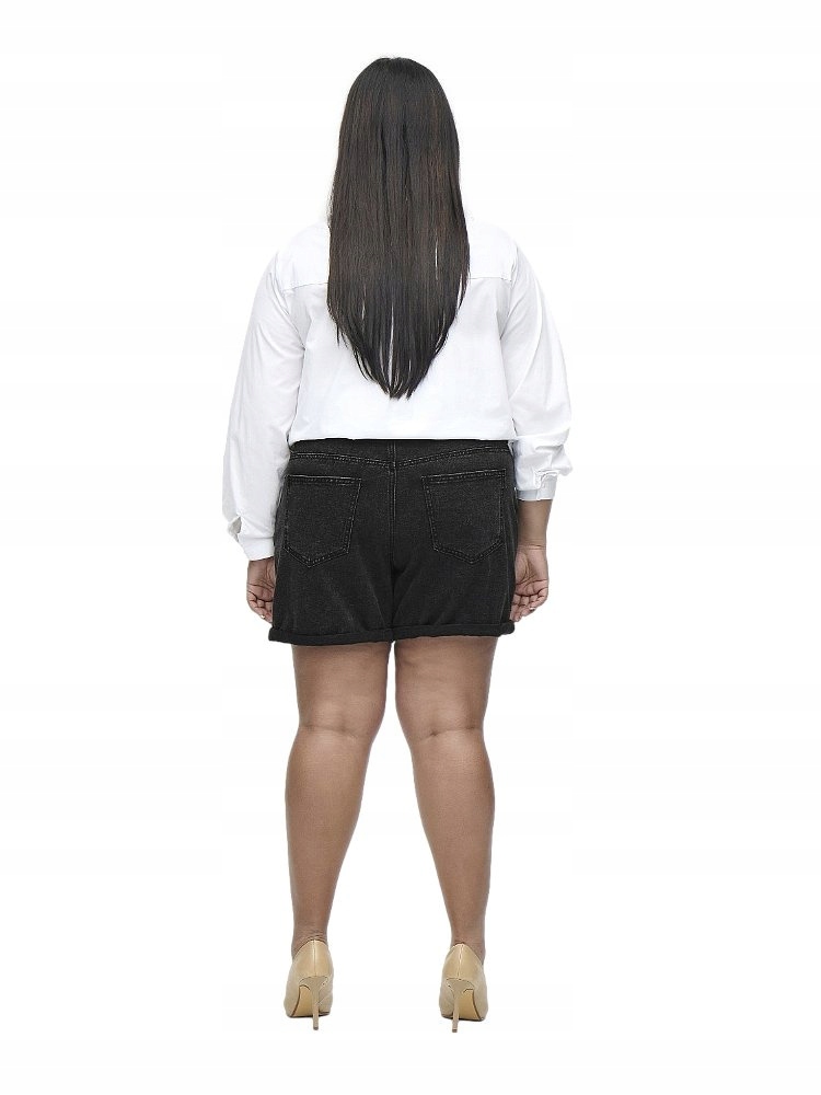 CARMAKOMA GRAFITOWE SPODENKI JEANS O145 52 Rozmiar 52