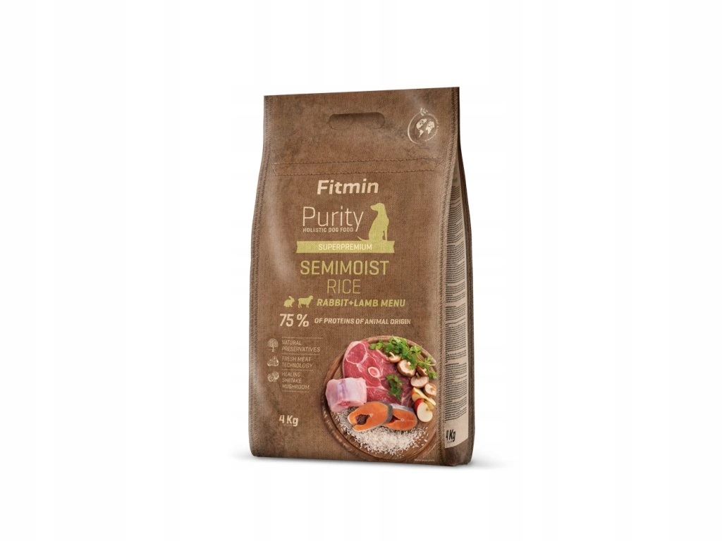 Levně Fitmin Purity Semimoist Králík, jehně & rýže Krmivo pro dospělé psy 4kg