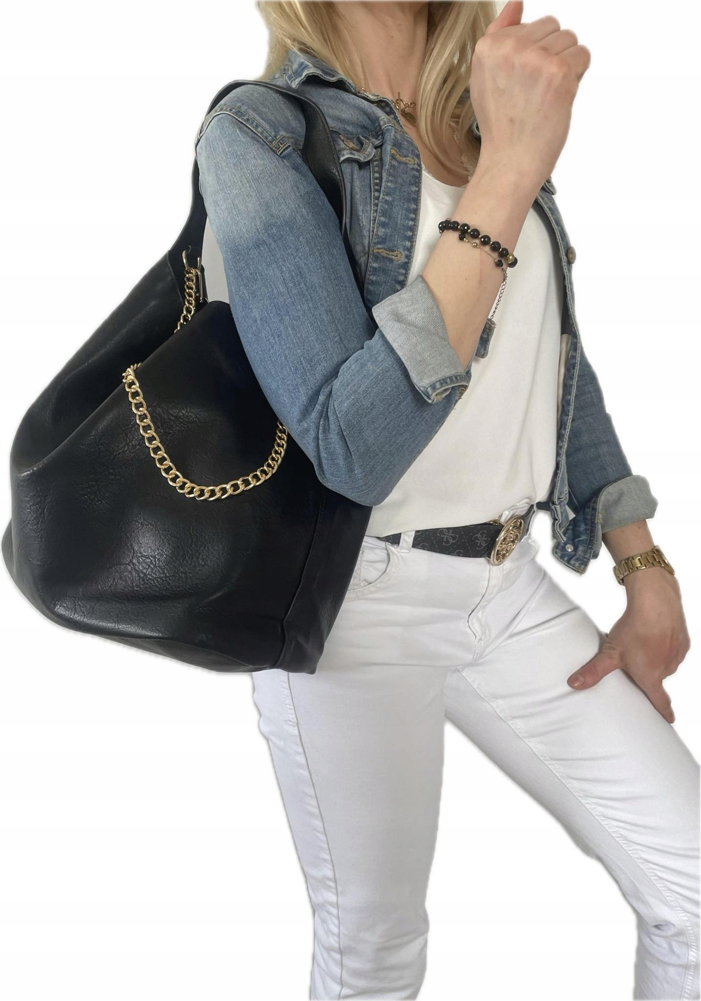 TOREBKA SHOPPER WOREK SHOPPER ŁAŃCUCH 2 W 1 Marka bez marki