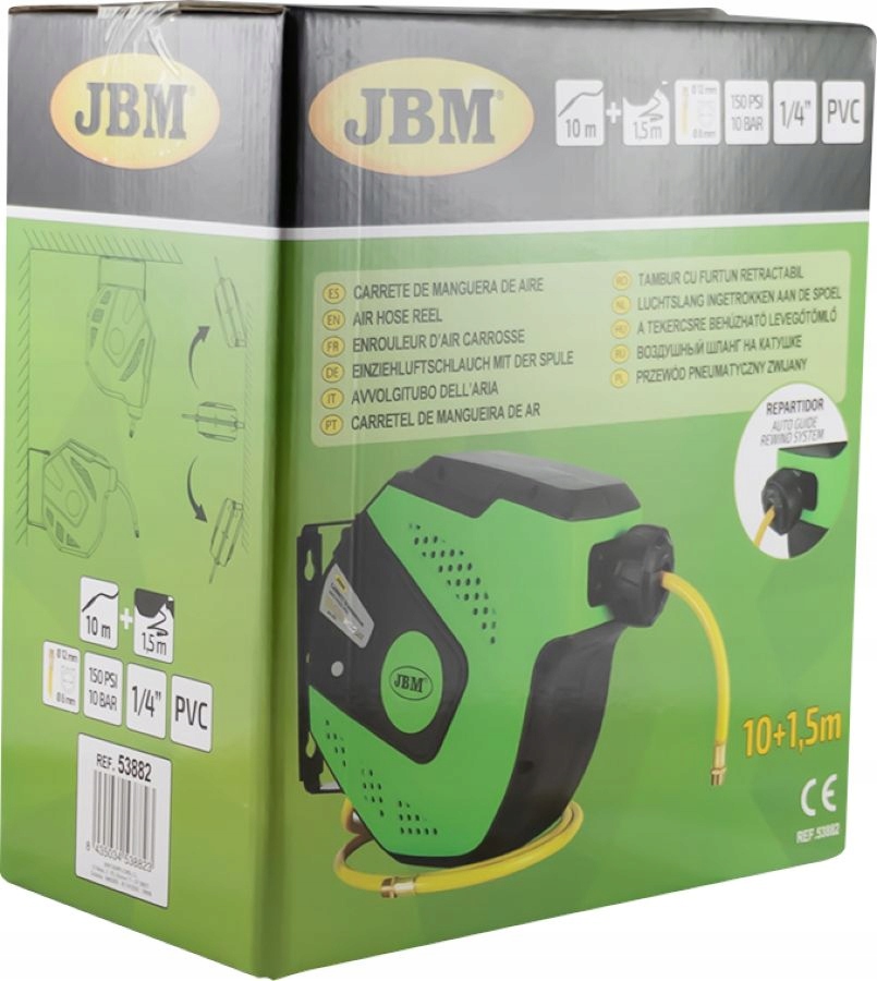 Przewód pneumatyczny ze zwijaczem 8x12 mm, 10 mb Kod producenta 53882