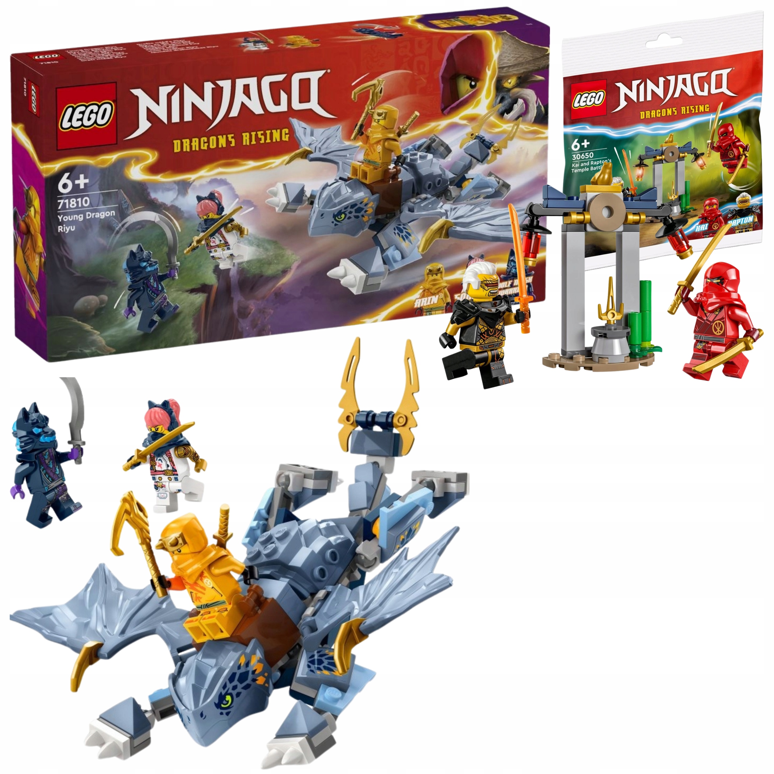 LEGO NINJAGO 71810 Mały Smok Riyu 71810 Smoczątko Bitwa Kaia i Raptona