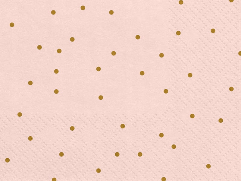 Serwetki Papierowe Urodziny Wesele Ślub Różowe Złote Kropki 20szt Przyjęcie Liczba sztuk 20 szt.