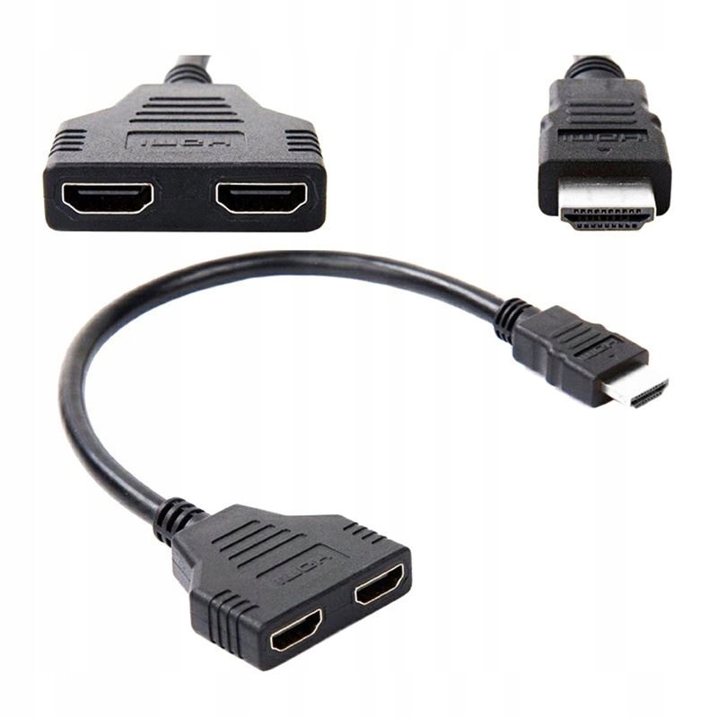 Adapter Hdmi 2 portowy Rozdzielacz na dwa urządzenia Full Hd Switch