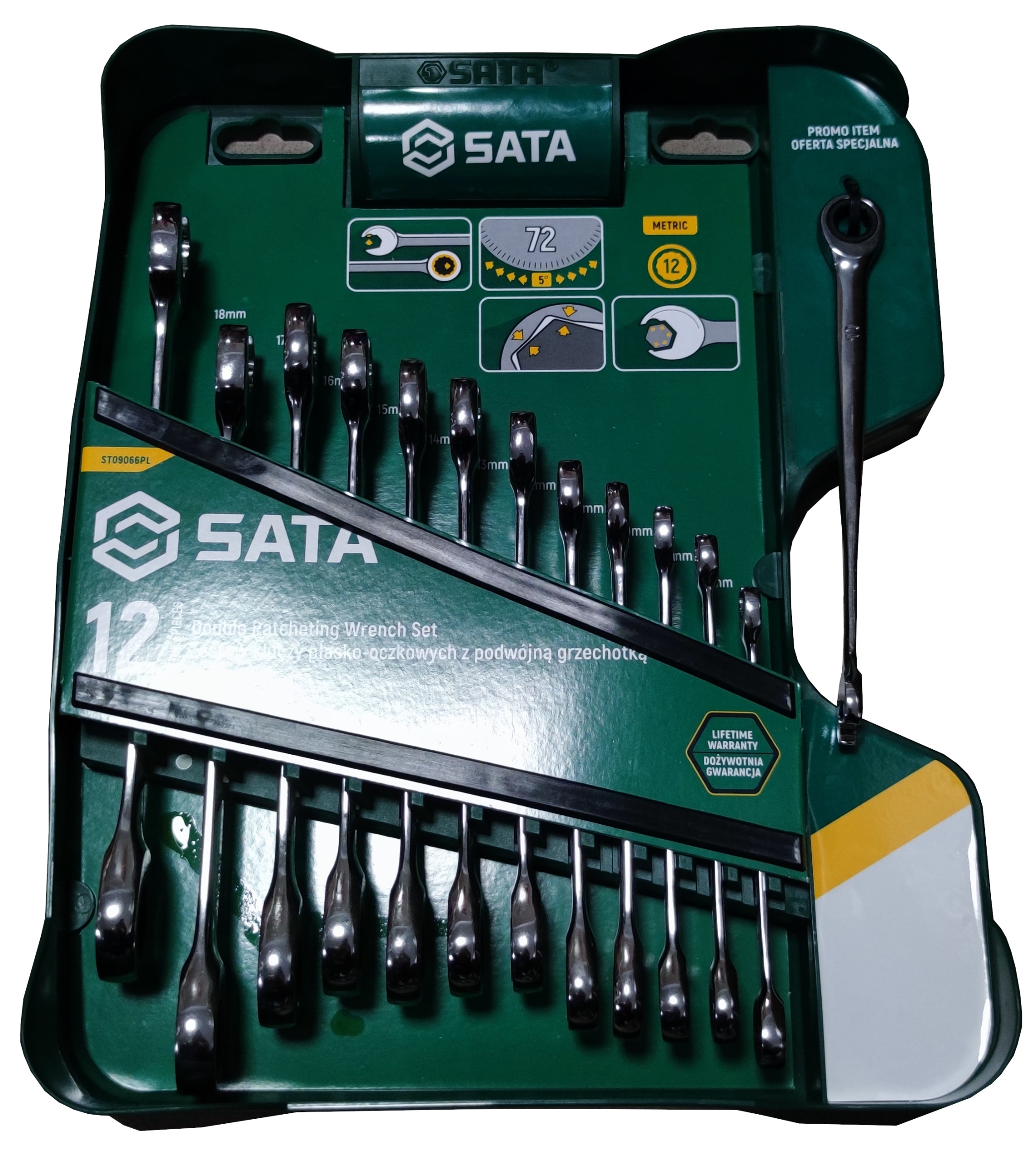 SATA KLUCZE Z PODWOJNA GRZECHOTKA 12 1SZT X BEAM