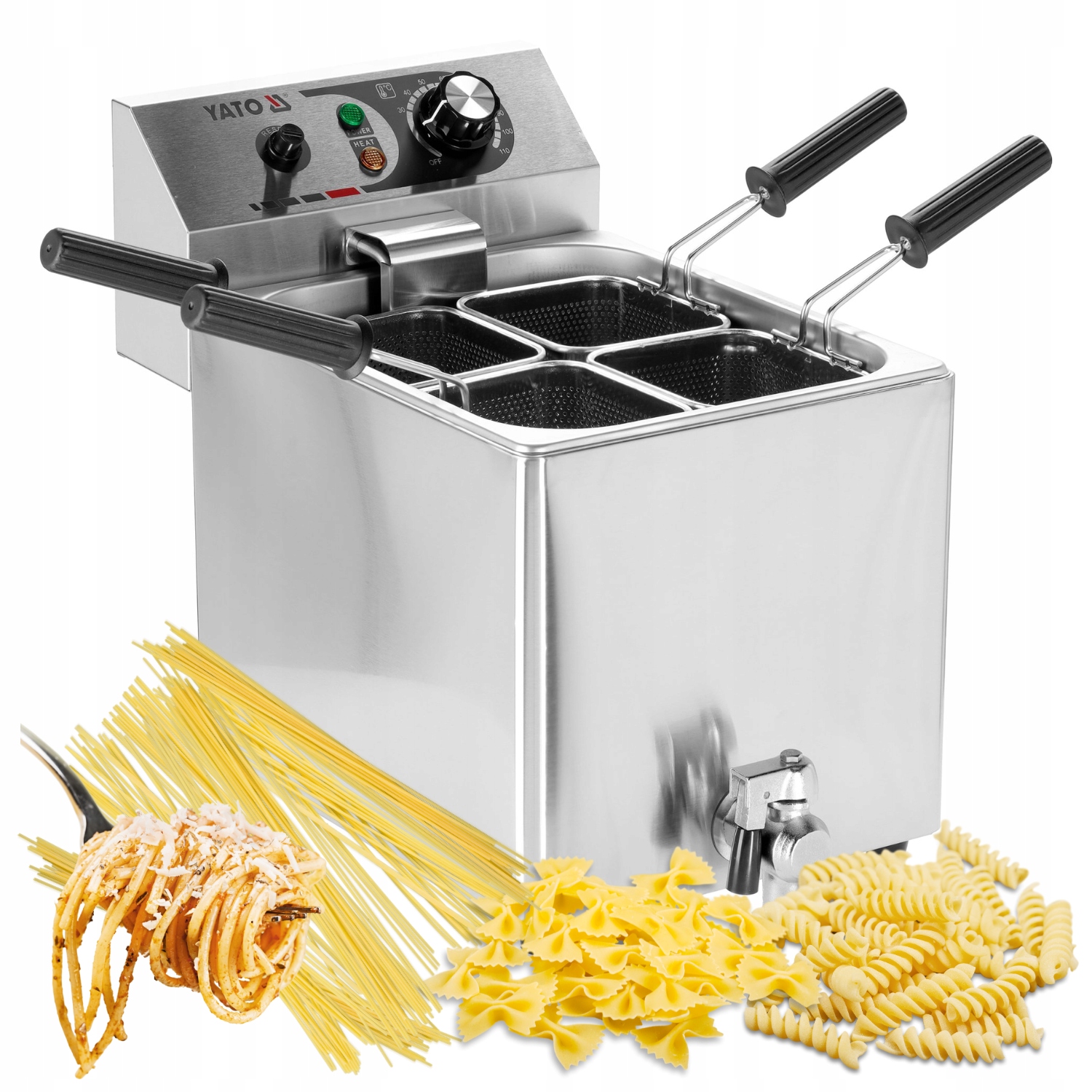 Makarón na vaření těstovin 4 koše 8L 3150W Yato Varník na těstoviny