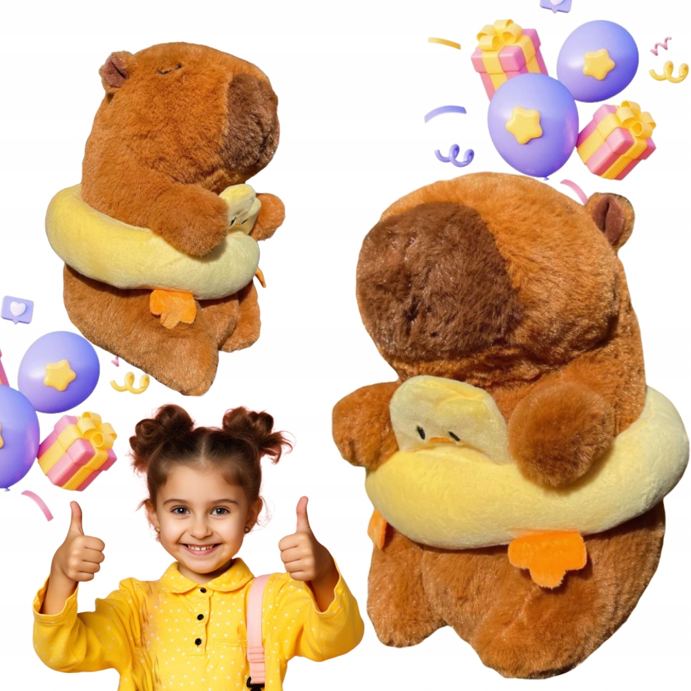 KAPIBARA ZABAWKA PISKLĘ ZWIERZĘ DZIECI BAWIĄ SIĘ PRZYJACIELE MIĘKKA PREZENT
