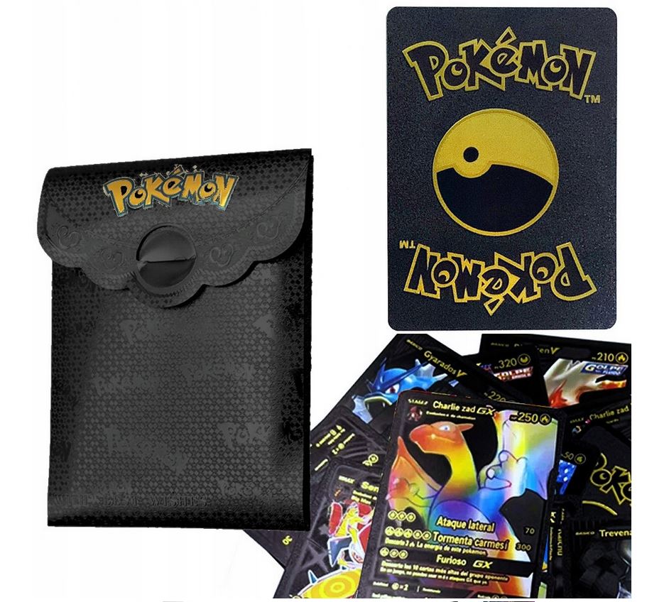 POKEMON CZARNE KARTY POKEMONÓW FOLIA SASZETKA 10
