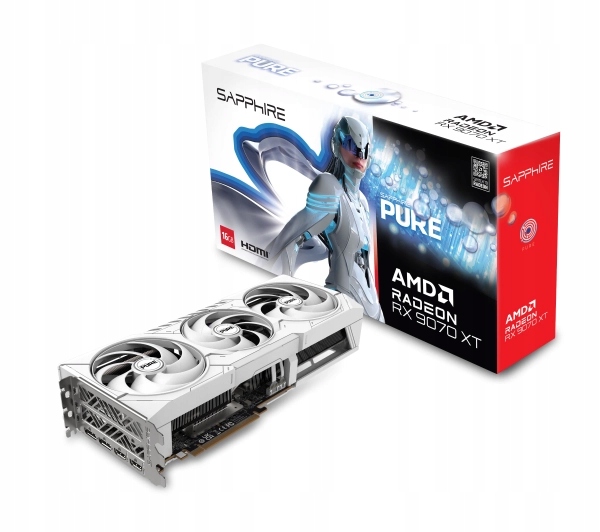 Karta graficzna Sapphire technology Pure Radeon Rx 9070 Xt 16GB GDDR6