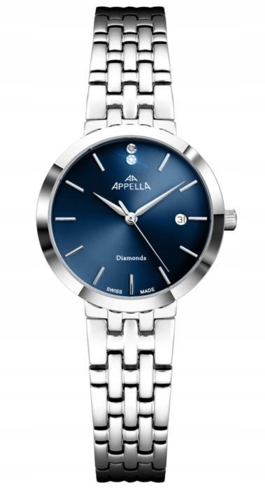 Nové Originální dámské hodinky Appella L50031.5115DQ Diamonds s datumovkou