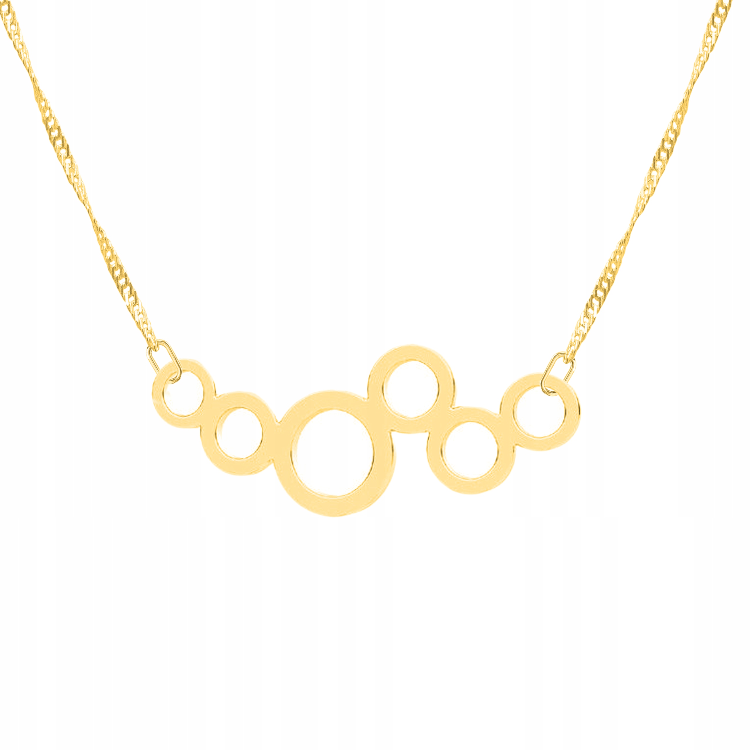 Řetízek zlatý náhrdelník 925 Kroužky