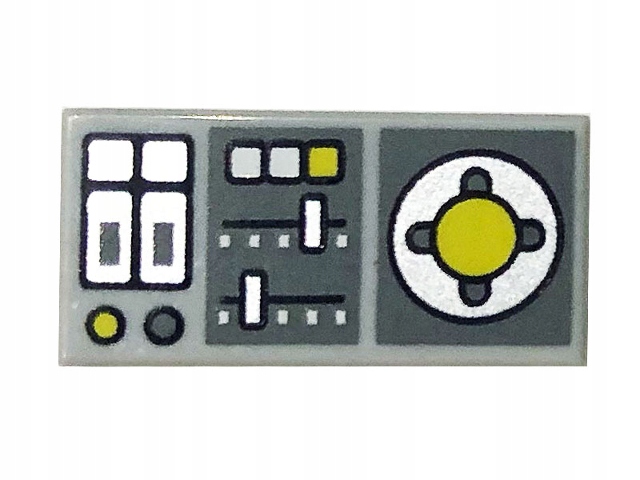

Lego 3069bpb0847 tile 1x2 nadruk j. szary 1 szt N
