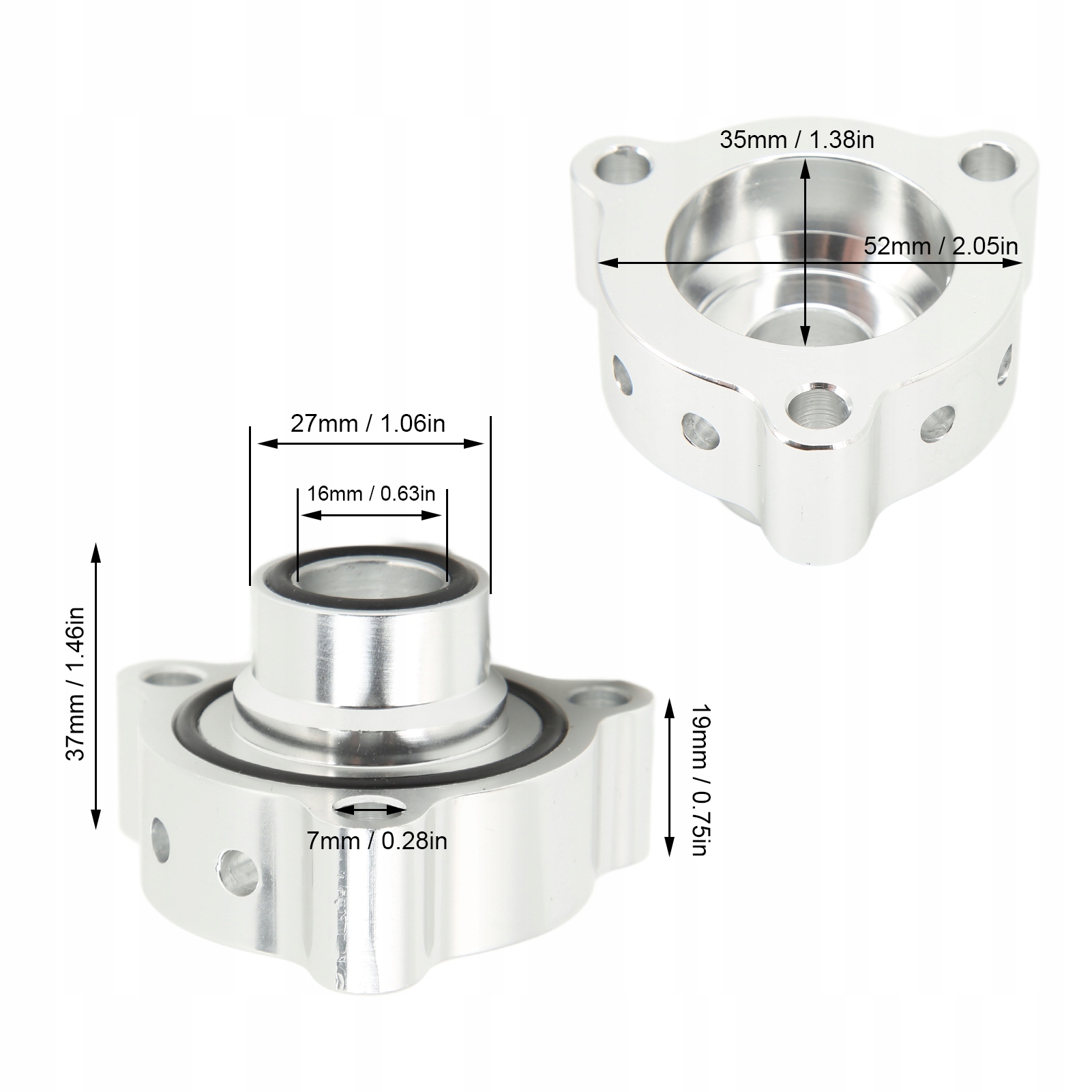 Kołnierz zaworu wydmuchowego srebrny precyzyjne